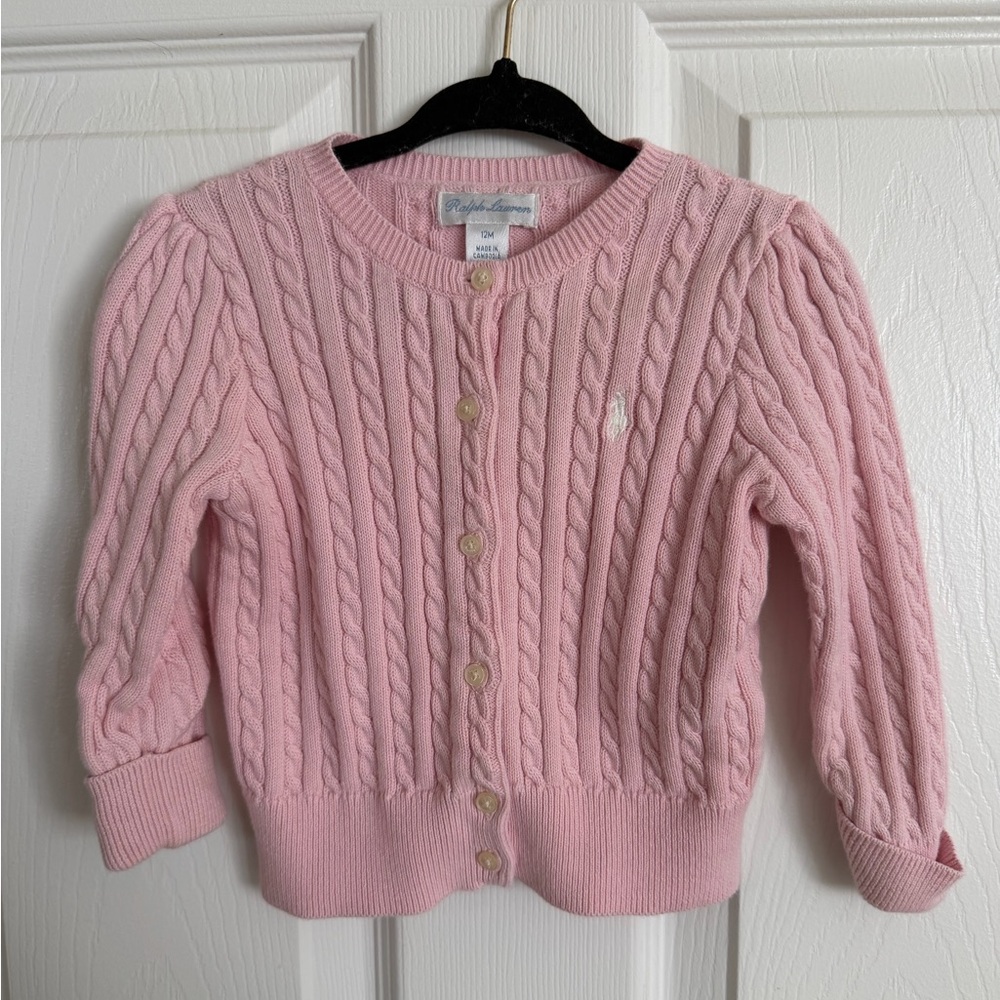 Ralph Lauren Light Pink Cable Knit Sweater